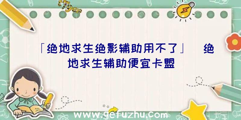 「绝地求生绝影辅助用不了」|绝地求生辅助便宜卡盟